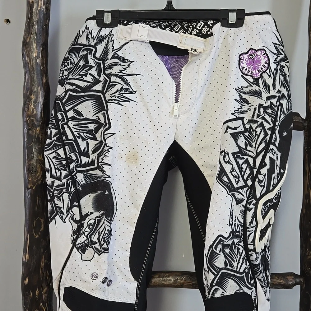 Fox Racing White and Black Motocross Pants - Picture 6 of 7